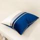 thumbnail image 3 of Funda de cojín de terciopelo a rayas de cuero azul marino, blanco y dorado, funda de almohada moderna de lujo, almohada decorativa para sofá, sala de estar, dormitorio, coche, 3 of 7