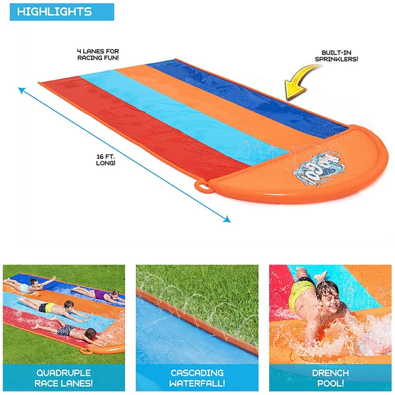 Bestway: H2OGO! 16' Quadruple Water Slide - Inflatable Lawn