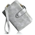thumbnail image 1 of GHSDFBB Womens Small Bifold Leather Wallets RFID Ladies Wristlet with Card Slots id Window Zipper Coin Purse (Gray), 1 of 7