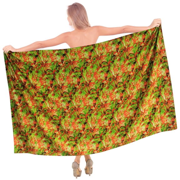 HAPPY BAY Women's Beachwear Summer Bikini Wraps Beach Wrap Swimwear Sarong Swim Cover up Skirt Swimsuit Pareo Coverups for Women One Size Mustard_AD454