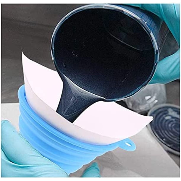 Paquete de 100 filtros de pintura de papel desechables con 1 embudo de silicona, pistolas pulverizadoras, artes y manualidades