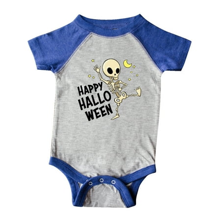 

Inktastic Happy Halloween with Dancing Skeleton Gift Baby Boy or Baby Girl Bodysuit