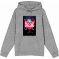 thumbnail image 4 of It Chapter 2 Pennywise Glow Fan Poster Adult Heather Gray Long Sleeve Hoodie-XXL, 4 of 6