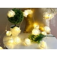 thumbnail image 2 of 6.5ft 20 LED Rose Flower String Lights Battery Operated for Wedding Home Party Birthday Festival Indoor Outdoor Valentine's Day Decorations (Warm White), 2 of 5