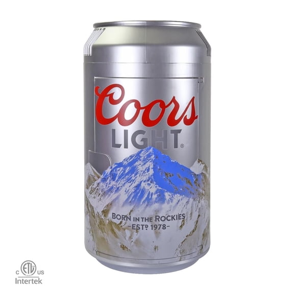 Coors Light Mini réfrigérateur portable 8 canettes, glacière personnelle de 5,4 L pour bureau, dortoir, voyage – Argent