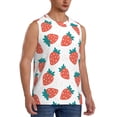 thumbnail image 2 of Balery Strawberries Men's Sleeveless Muscle Shirts Workout Tank Top, Moisture Wicking, Odor Protection-XX-Large, 2 of 8