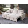 thumbnail image 4 of GOOEEN Chenille Pull Out Sofa Bed Modern L-Shaped Sleeper Sofa Beige, 4 of 6