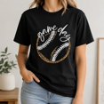 thumbnail image 6 of Game Day Mom Softball Baseball Graphic T-Shirt, Unisex Classic Fit Crew Neck Tee, 6 of 9