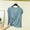 Light Blue, variant on ClodeEU Women's Modal V Neck Short Sleeve Top,Casual Loose T-Shirt,Comfy Solid Color Summer Blouse with Padding Beige,Women's Plus L