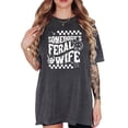 thumbnail image 2 of Funny Somebody's Feral Wife Tee for Women Pepper Shirt Adult Large, 2 of 7