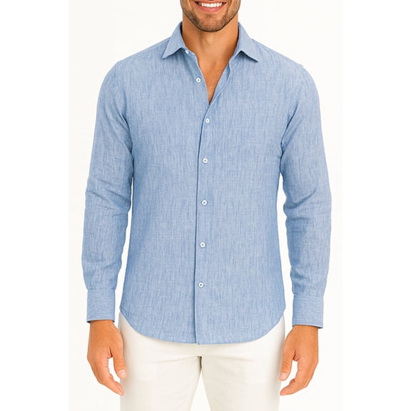 Bohio Linen Blend Long Sleeve Button Shirt (Men)