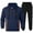 Navy-2, variant on Letdown Mens Sweatsuit 2 Piece Set 1/4 Zipper Up Hoodies And Sweatpants Sets 2025 2026 Casual Jogging Gym Sweat Suits Athletic Tracksuit Outfits (-3, L)