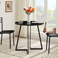 thumbnail image 2 of VECELO 31.5" Round Dining Table with Metal Legs for Kitchen Living Room Coffee Table Bristro Table, Black, 2 of 9