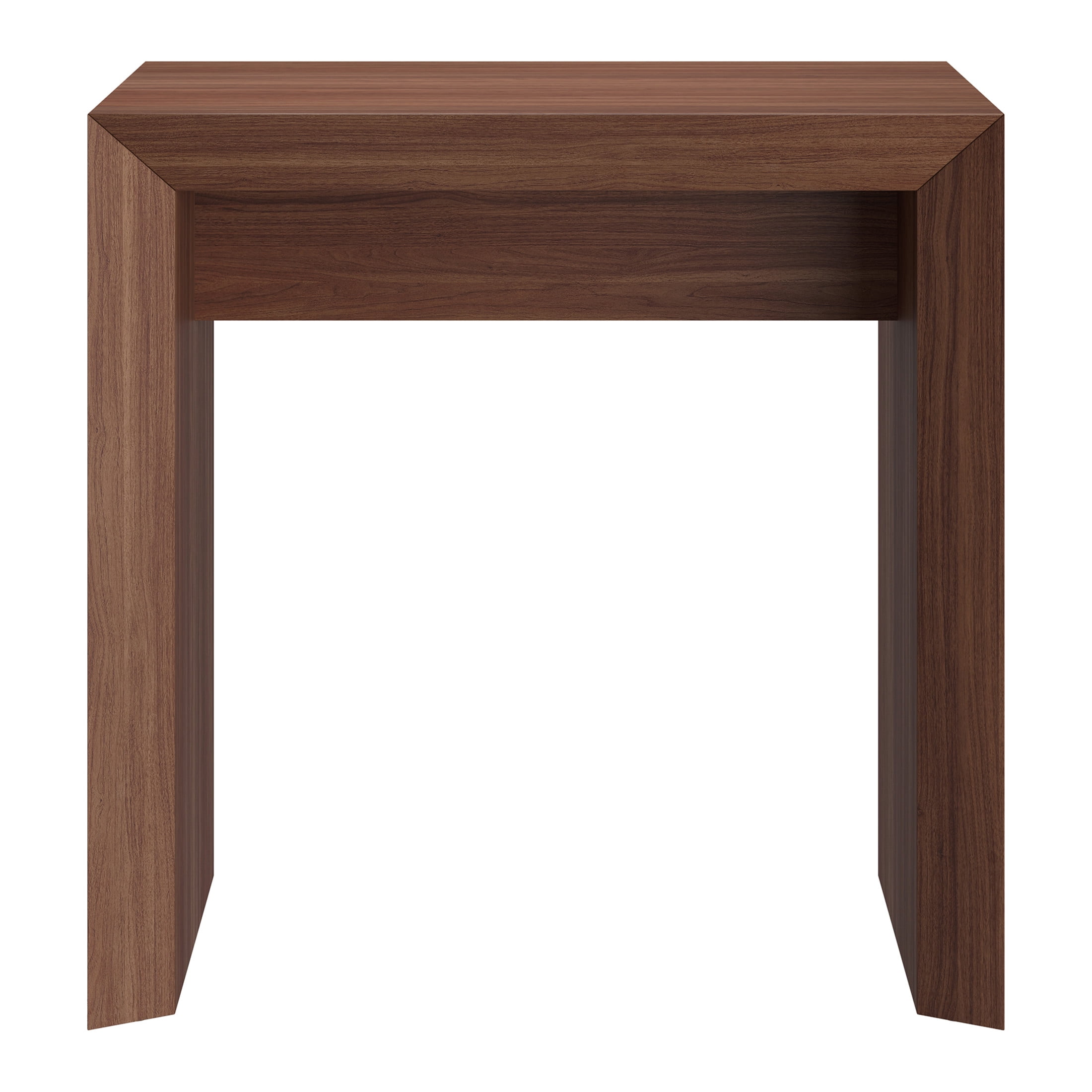 Evelyn&Zoe Modern/Contemporary 22" Wide Satin Walnut Side Table