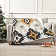 thumbnail image 7 of Yayeee Throw Blanket for Couch Soft Warm 50" x 60" Sofa Chair Bed Decoration, White and Black, 7 of 7