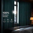 thumbnail image 4 of Half Price Drapes Signature Aqua Mist Velvet Blackout Curtains for Bedrooms (1 Panel), 50WX 108L, 4 of 10