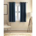 thumbnail image 2 of Furinno Collins Blackout Curtain 52x63 in. 2 Panels, Dark Blue, 2 of 2