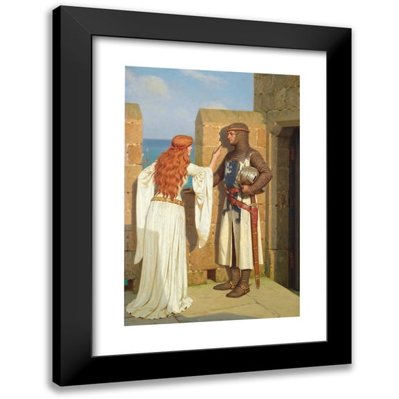 Edmund Blair Leighton 11x14 Black Modern Framed Museum Art Print Titled - The Shadow
