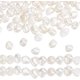 thumbnail image 1 of Aproximadamente 63 cuentas de perlas naturales de 5 mm, color blanco cremoso, cultivadas en agua dulce, brillantes, pulidas por ambos lados, irregulares., 1 of 6