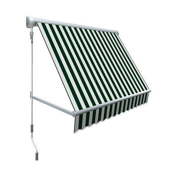 Awntech MS4-US-FW 4 ft. Mesa Window Retractable Awning, Forest Green & White - 24 x 24 in.