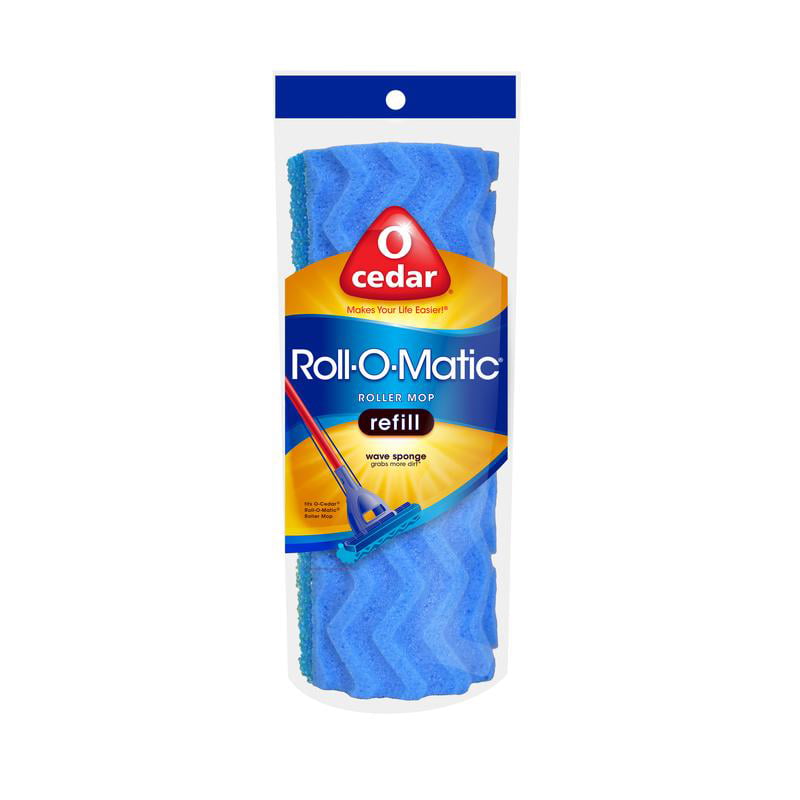 L Roller Sponge Mop Refill 1 pk Pack of 1 O-Cedar Roll-O-Matic 8.5 in 
