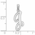 thumbnail image 3 of 10K White Gold Polished J Script Initial Charm Made In United States 10k6422wj, 3 of 5