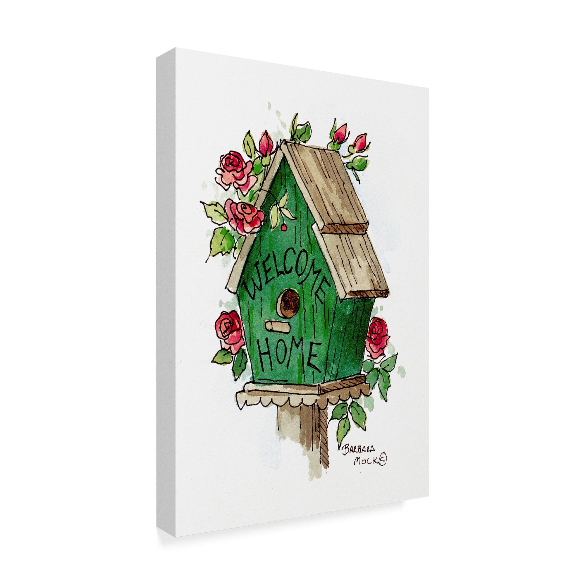 Trademark Fine Art 'Welcome Home Green' Canvas Art by Barbara Mock