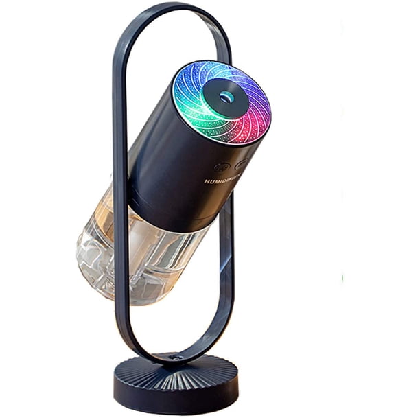 Mini humidificador portátil - Humidificador de aerosol pequeño y fresco de 200 ml con luz nocturna, humidificador personal USB para la familia, viajes, oficina (azul marino) JAMW Sencillez
