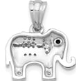 thumbnail image 3 of 14K White Gold Black/White Diamond Elephant Pendant Made In India pm4124-009-wa, 3 of 5
