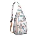thumbnail image 1 of Hummingbird Hiking Sling - Colorful Bird Pattern Shoulder Backpack, Durable Layered Storage for Outdoor Adventures & Cycling, 1 of 4