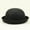 Black, variant on AKEGAMN Elegant Wool Roll Up Brim Panama Bowler Hat for Men and Women, Red One Size