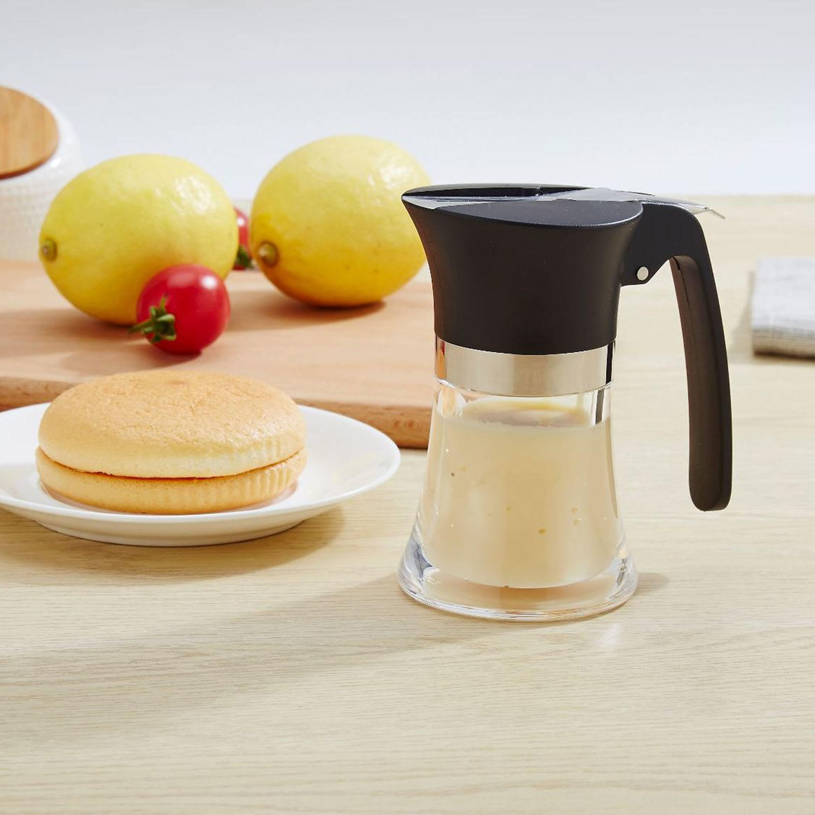 LAZIOEGR 3.38oz Stainless Steel Syrup Dispenser – Precision Honey Jar for Chocolate, Peanut Butter, Maple & Caramel – Easy Clean, BPA‑Free