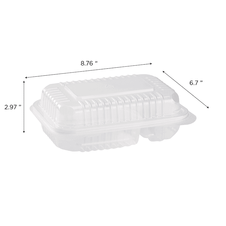 9x6x2.5 Eco-Friendly 2-Compartment Disposable Takeout Box (500 Count), 500  - Kroger