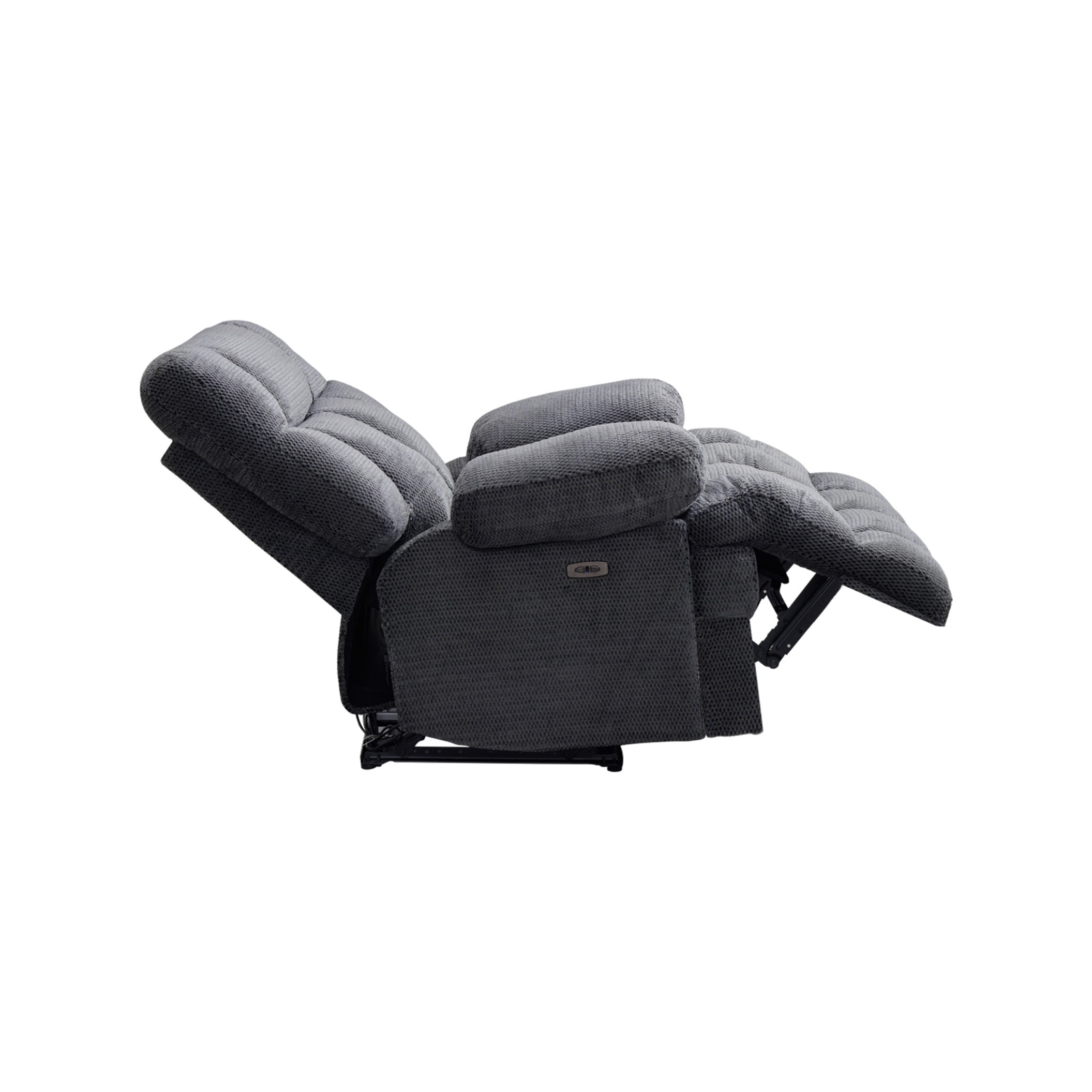 BSHTI Sofa with Recliner , USB Charging Ports, Padded Seats & Backrests, Hardwood Frame, High-Resilience Foam, Easy Assembly,Grey