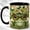 Black, variant on Bronze Elephant Family Coffee Mug, Vintage Animal Mug, Ceramic 11 oz