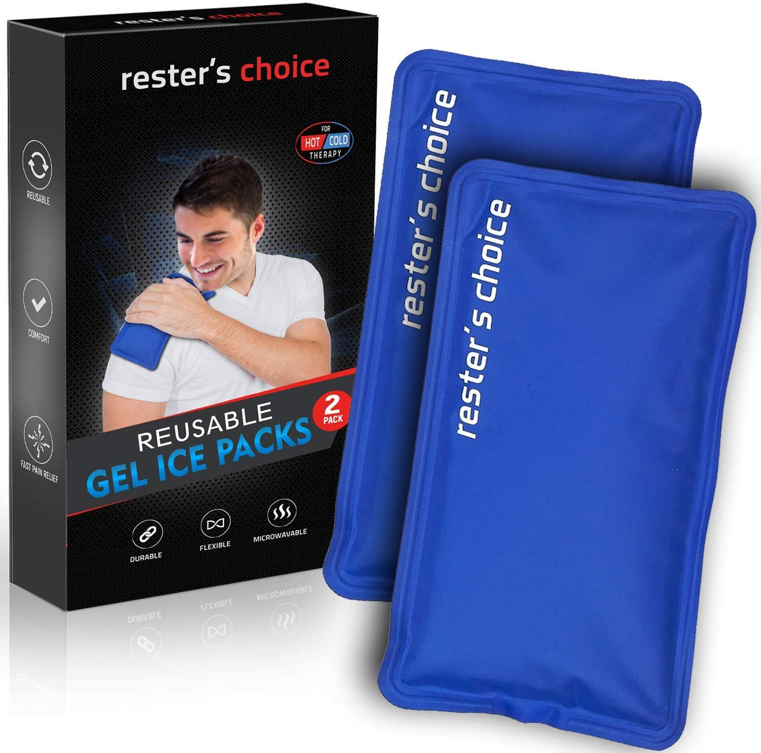 Dry Gel ICE PACKS Reusable Use Camping Cold Pain Relief Fast Individuals 