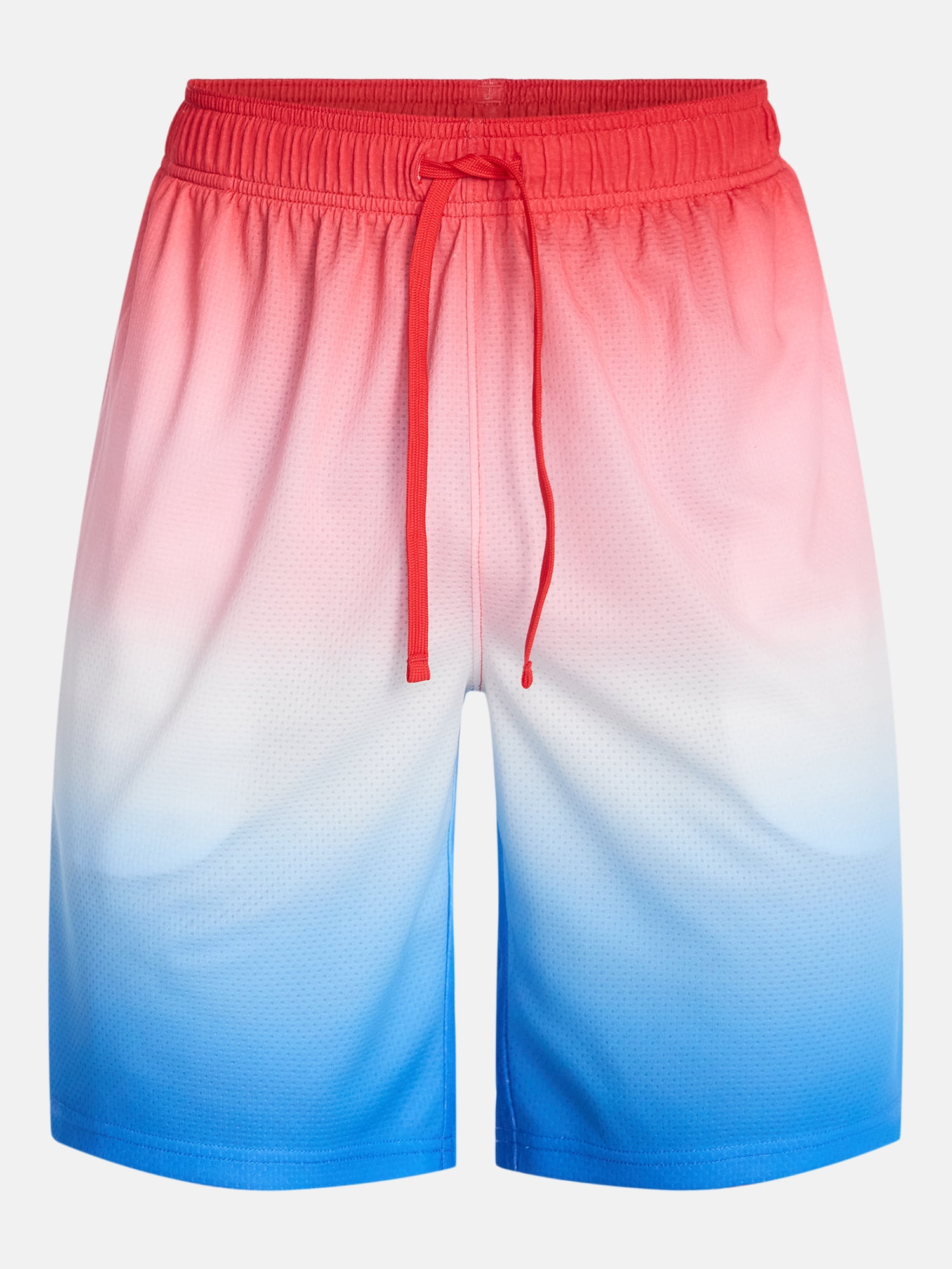 Athletic Works Men's and Big Men's Ombre America 250 Mesh Shorts, 7" Inseam, Sizes XS-5XL