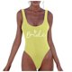 thumbnail image 1 of MKLEKYY Trajes De Baño Mujer 2 Piezas Women Fashion Letter Print Piece Swimsuit Sexy Bikini Swimwear Bathing Sleeveless Backless Swimsuit 2563, 1 of 5
