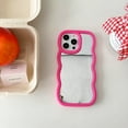 thumbnail image 4 of New Wave Pattern Makeup Mirror Case for iPhone15promax, 14plus, High-end 13/12 Soft Case, 11, 4 of 5