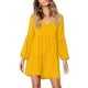 thumbnail image 1 of Vestido de manga larga Prolriy para mujer, vestidos de mujer con cuello en V, vestido maxi para fiesta de citas, vestidos de mujer amarillos S, 1 of 8