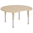 thumbnail image 6 of ECR4Kids Crescent Maple Top Thermo-Fused Adjustable 44.5'' x 48'' Novelty Activity Table, 6 of 7