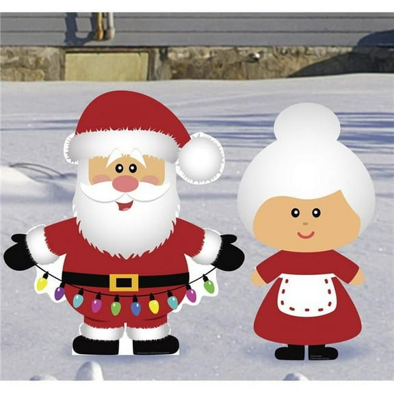 Advanced Graphics 3551 20 x 18 in. Santa & Mrs Claus Yard Signs, Set of 2