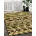 thumbnail image 3 of Ahgly Company Machine Washable Indoor Square Abstract Red Brown Area Rugs, 5' Square, 3 of 7