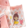 thumbnail image 6 of LYMAYTER Girls Little Kids Tagless Cotton Boxer Briefs Adorable Cartoon Print Comfort Underwear 4 Pack, 6 of 7
