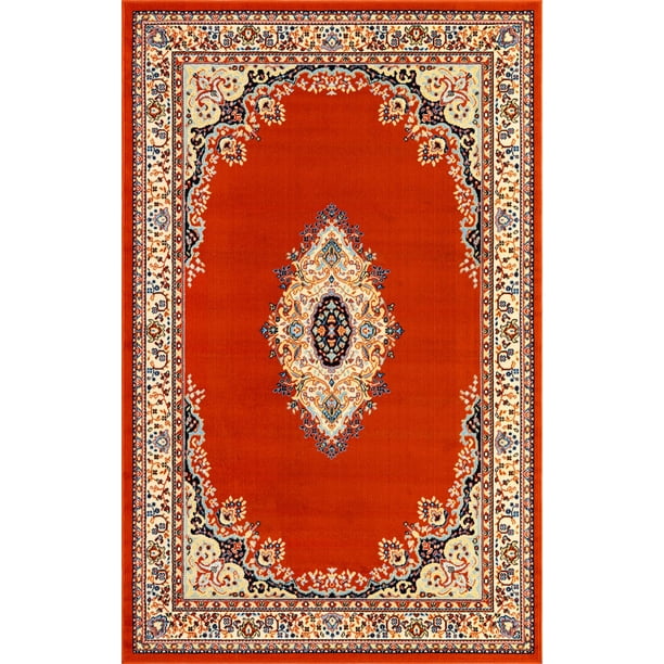 Amaya Collection Rug 5' x 8' Terracotta Medium Rug Perfect