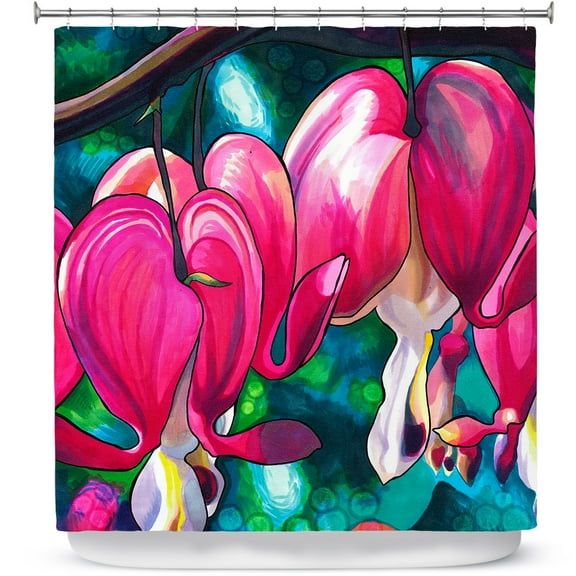 Shower Curtains 70" x 93" from DiaNoche Designs by Rachel Brown - Bleeding Hearts