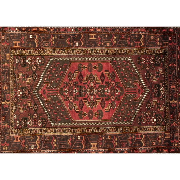 Ahgly Company Indoor Rectangle Persian Brown Traditional Area Rugs, 5' x 7'