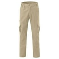 thumbnail image 3 of Kureaily Men's Elastic Waist Loose Fit Lightweight Workwear Pull On Cargo Pants, 3 of 4