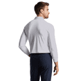 thumbnail image 4 of Zfeel High Performance Men's Long Sleeve Polo, Poly-Cotton Blend Shirt, Cranite, 4XL, 4 of 6