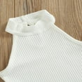 thumbnail image 3 of Débardeur Sans Manches à Col Roulé en Tricot pour Bébé Fille Short en Cuir PU, 3 of 6